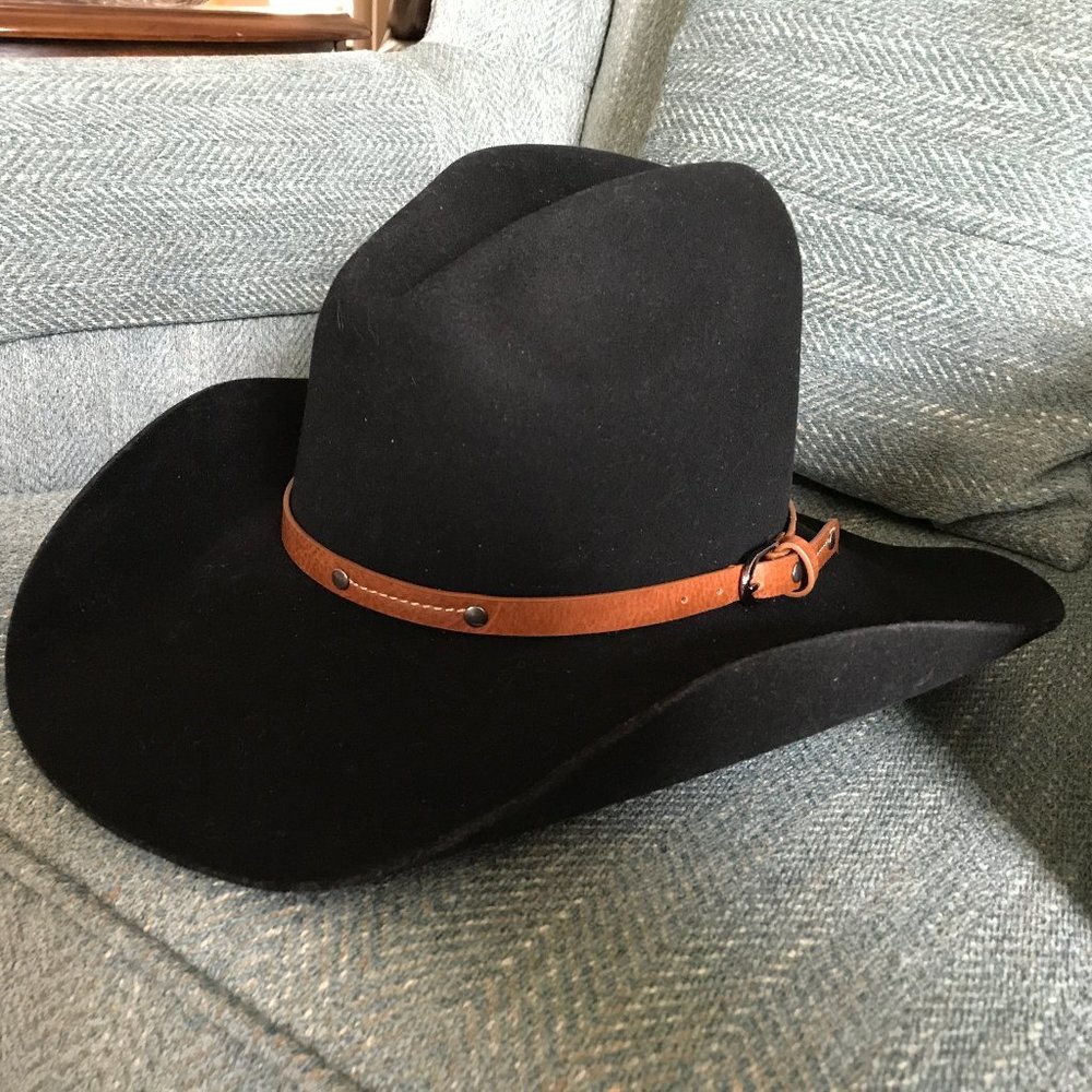 Bailey Tombstone 2X Wool Blend Gus Crown Cowboy Western Hat, 7 1/4 58 Excellent!